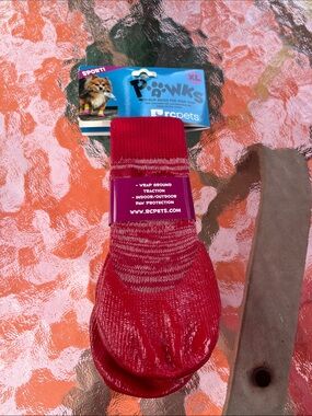 Rcpets Red Pawks Anti-Slip Dog Socks  Booties (XL)